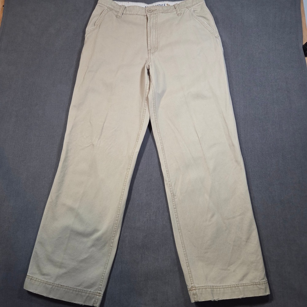 Aeropostale Chino Pants Mens 32x32 Khaki Tan Straight Leg Cargo Pocket Twill